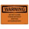 Signmission OSHA Warning Sign, 7" H, Rigid Plastic, Do Not Climb Tower Without Written Authorization!, Landscape OS-WS-P-710-L-12053 - alternate 1